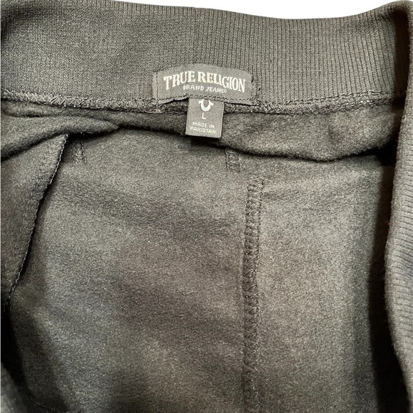 True Religion Black Sweat Pants/ Joggers Size L - Picture 6 of 7